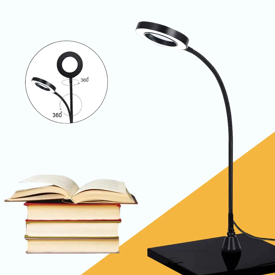 Lámpara lupa con luz LED
