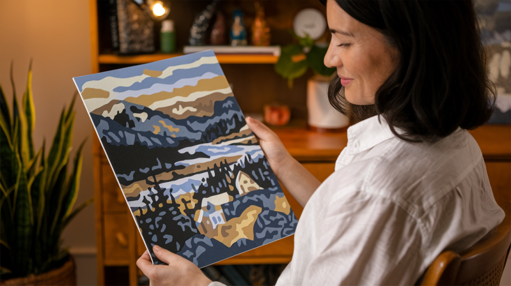 Paisaje pintado al óleo, ejemplo para aprender a pintar paisajes