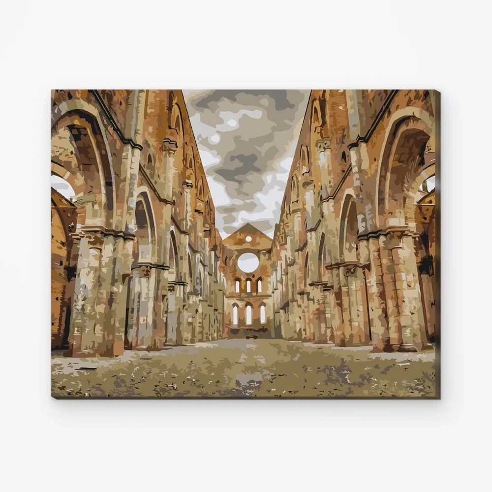 Pintar por Números - Abadía de San Galgano, Toscana