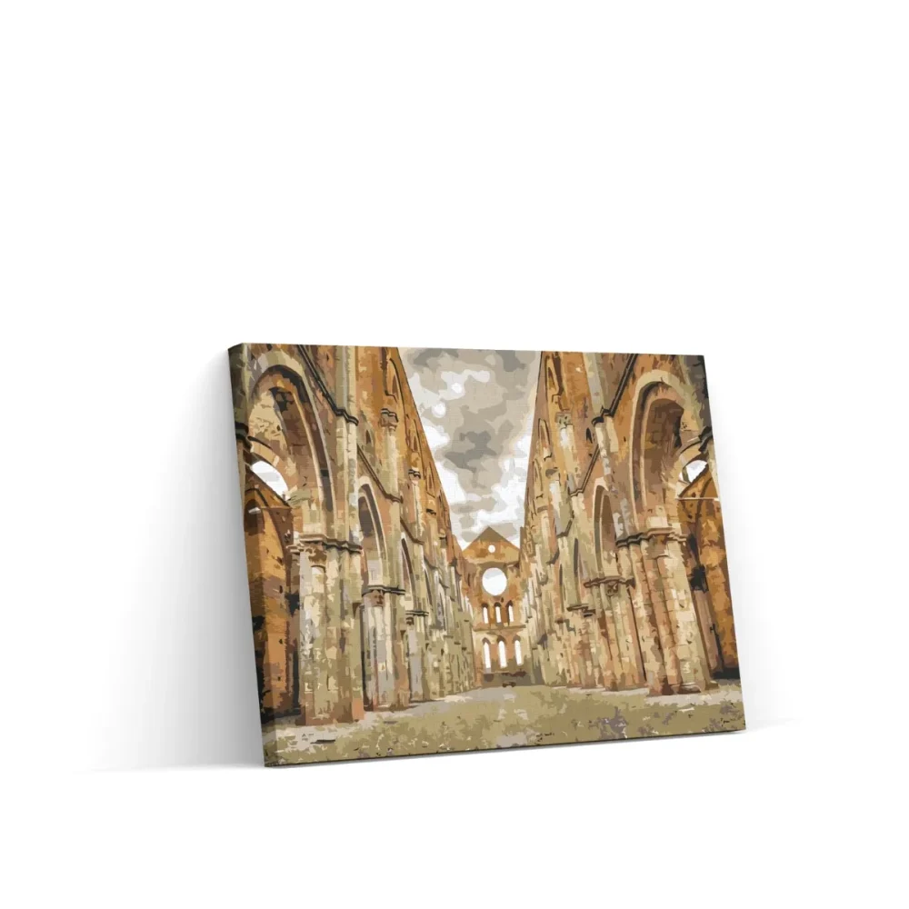 Pintar por números Abadía de San Galgano, Toscana