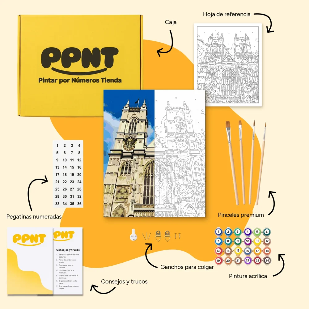Pintar por Números - Abadía de Westminster, Inglaterra