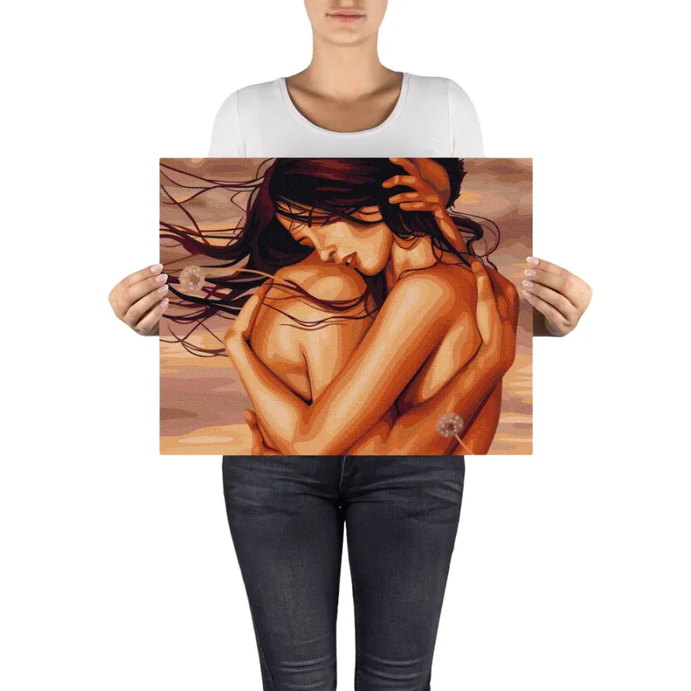 Pintar por números Abrazo de amantes – foto 4