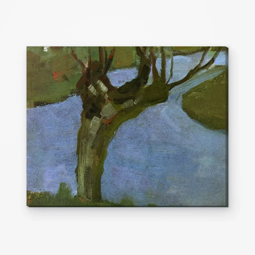 Pintar por Números - Acequia con un sauce adulto