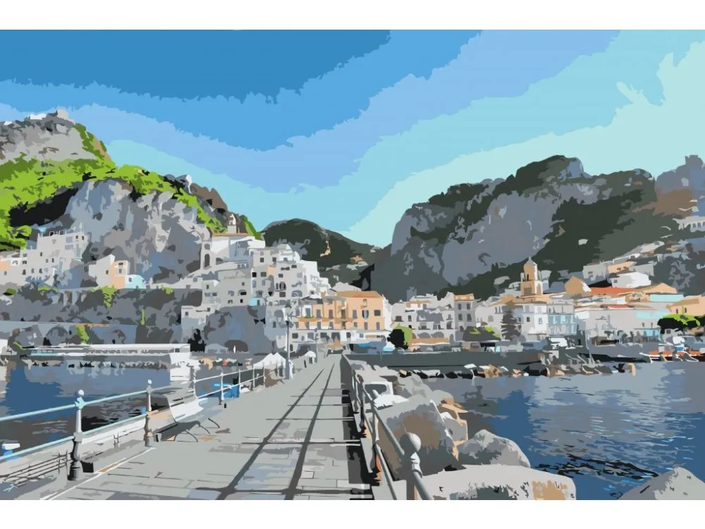 Pintar por números Amalfi, Italia – foto 2