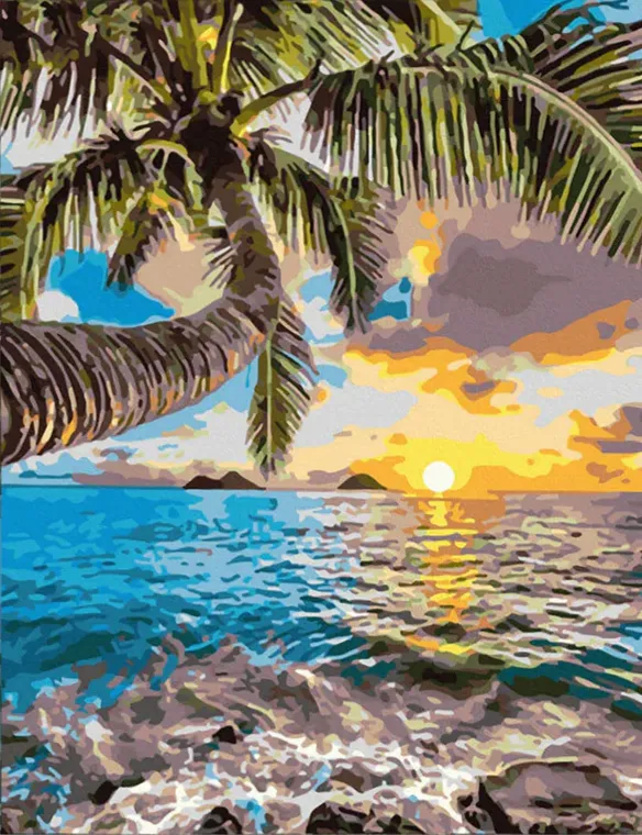 Pintar por números Amanecer hawaiano – foto 2