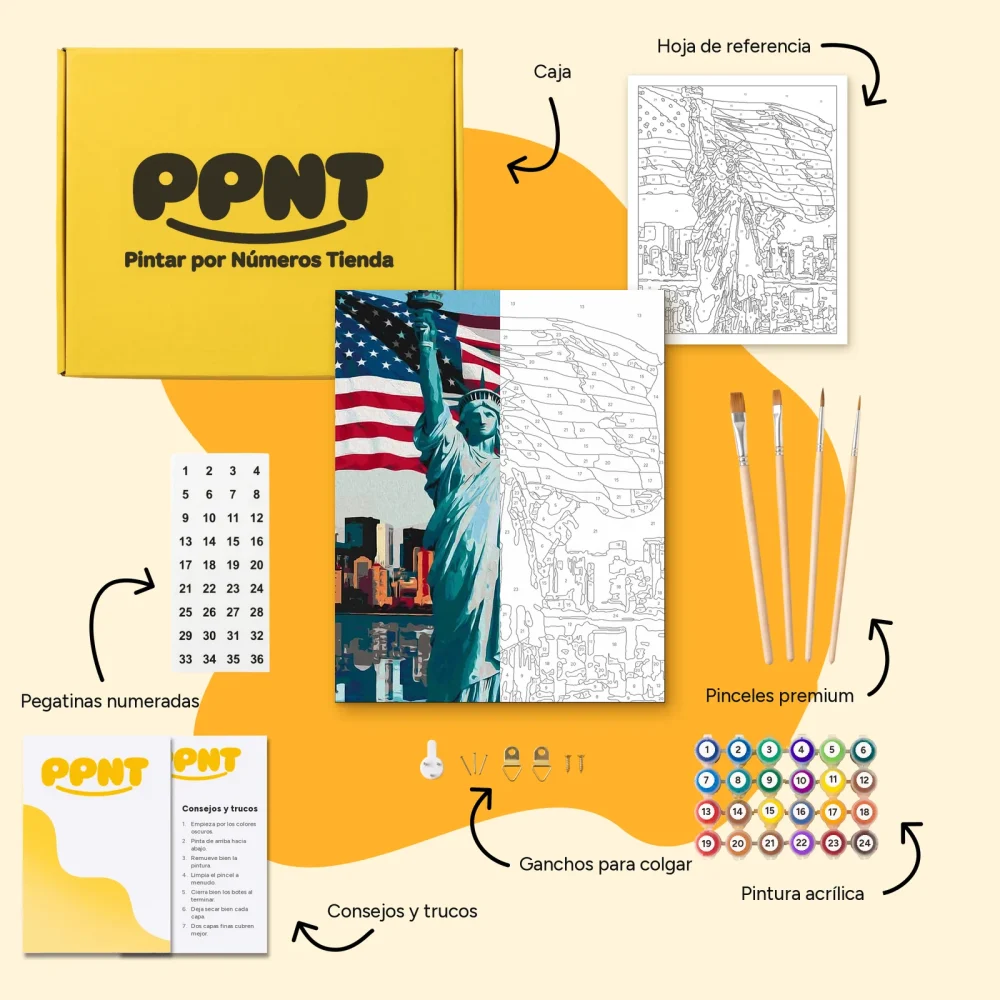 Pintar por Números - Americano orgulloso