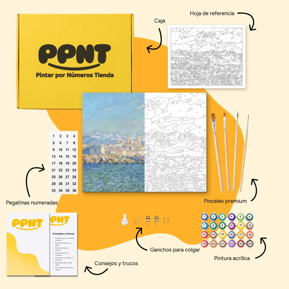 Pintar por Números - Antibes, efecto de tarde
