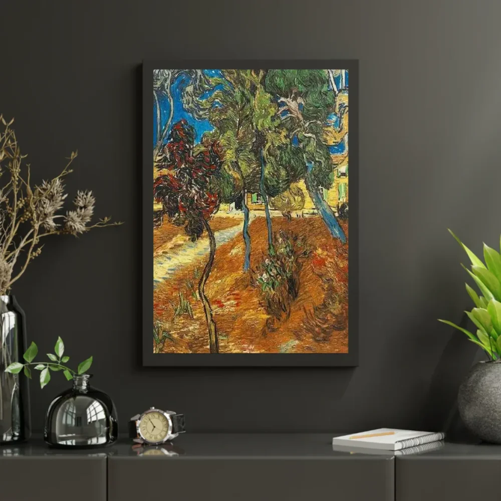 Pintar por números Árboles en el jardín del hospital Saint-Paul 3 – foto 3