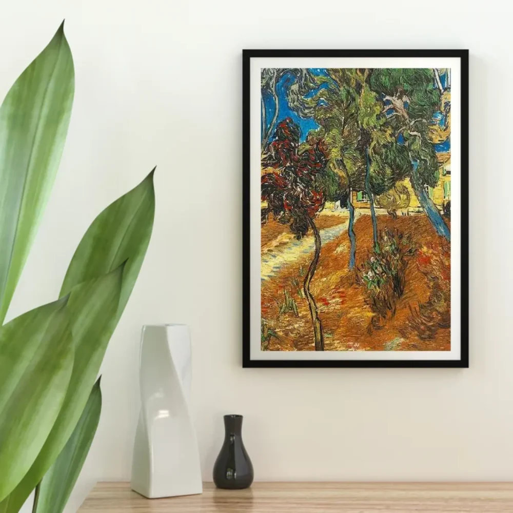 Pintar por números Árboles en el jardín del hospital Saint-Paul 3 – foto 4