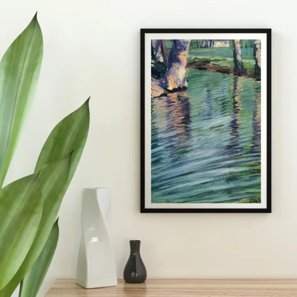 Pintar por números Árboles reflejados en un estanque – foto 4