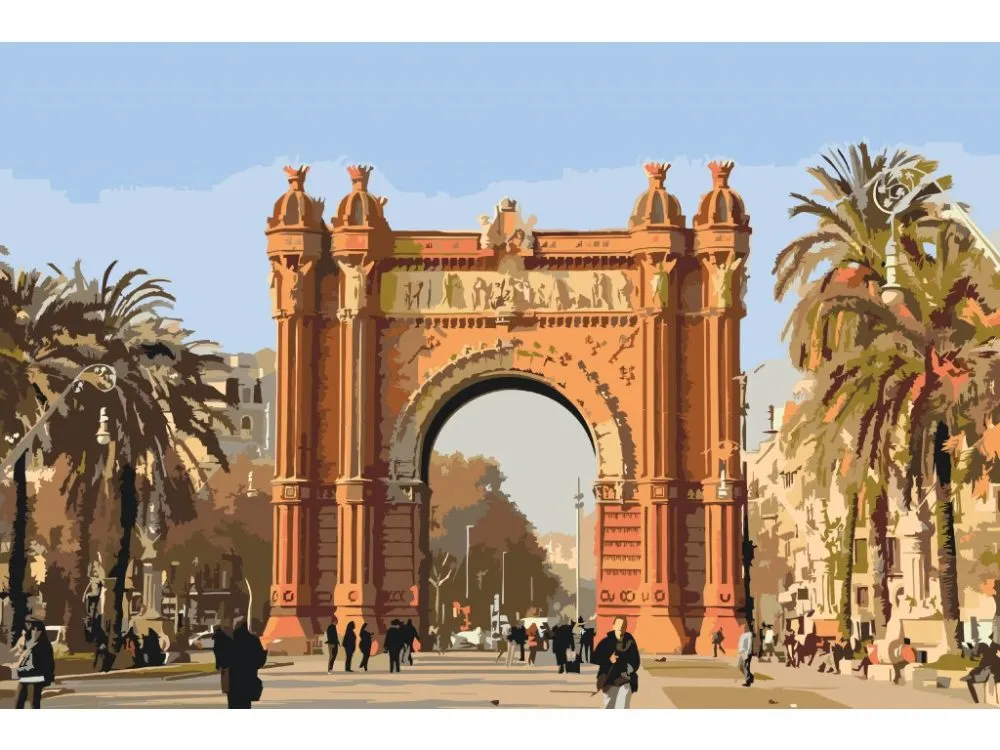 Pintar por números Arco de Triunfo, Barcelona – foto 2