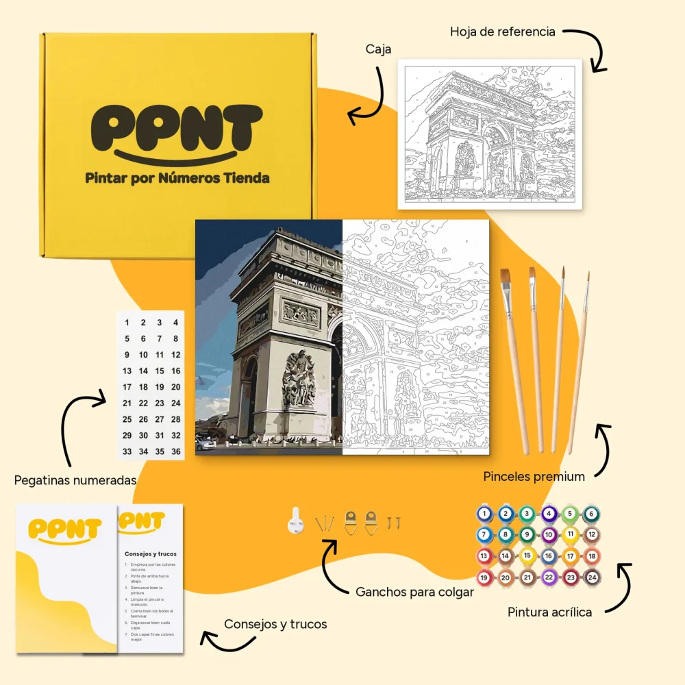 Pintar por Números - Arco de Triunfo de París