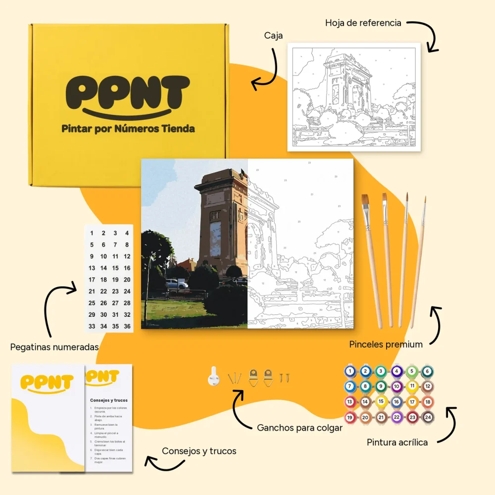 Pintar por Números - Arco del Triunfo, Bucarest