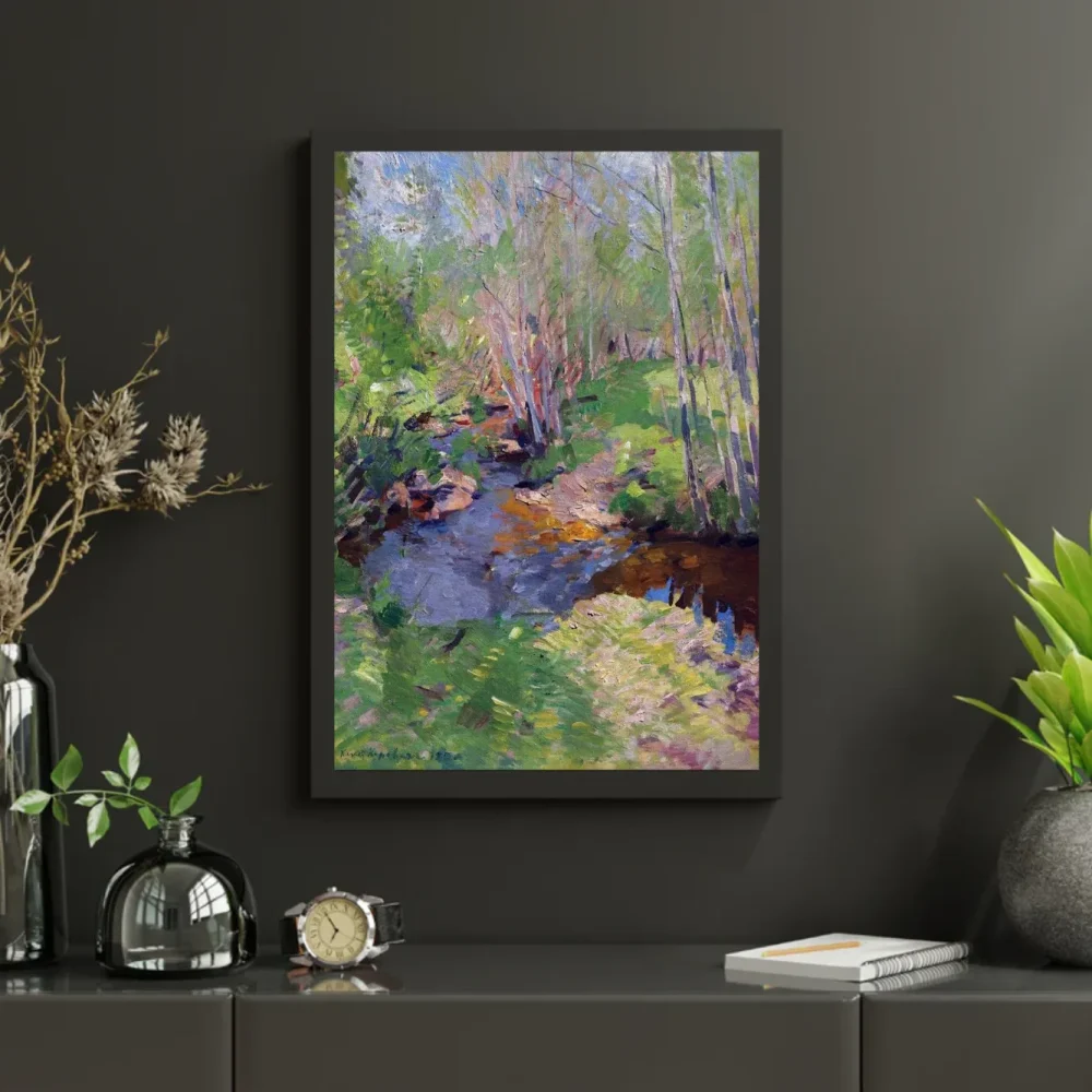 Pintar por números Arroyo en el bosque - Konstantin Korovin – foto 3