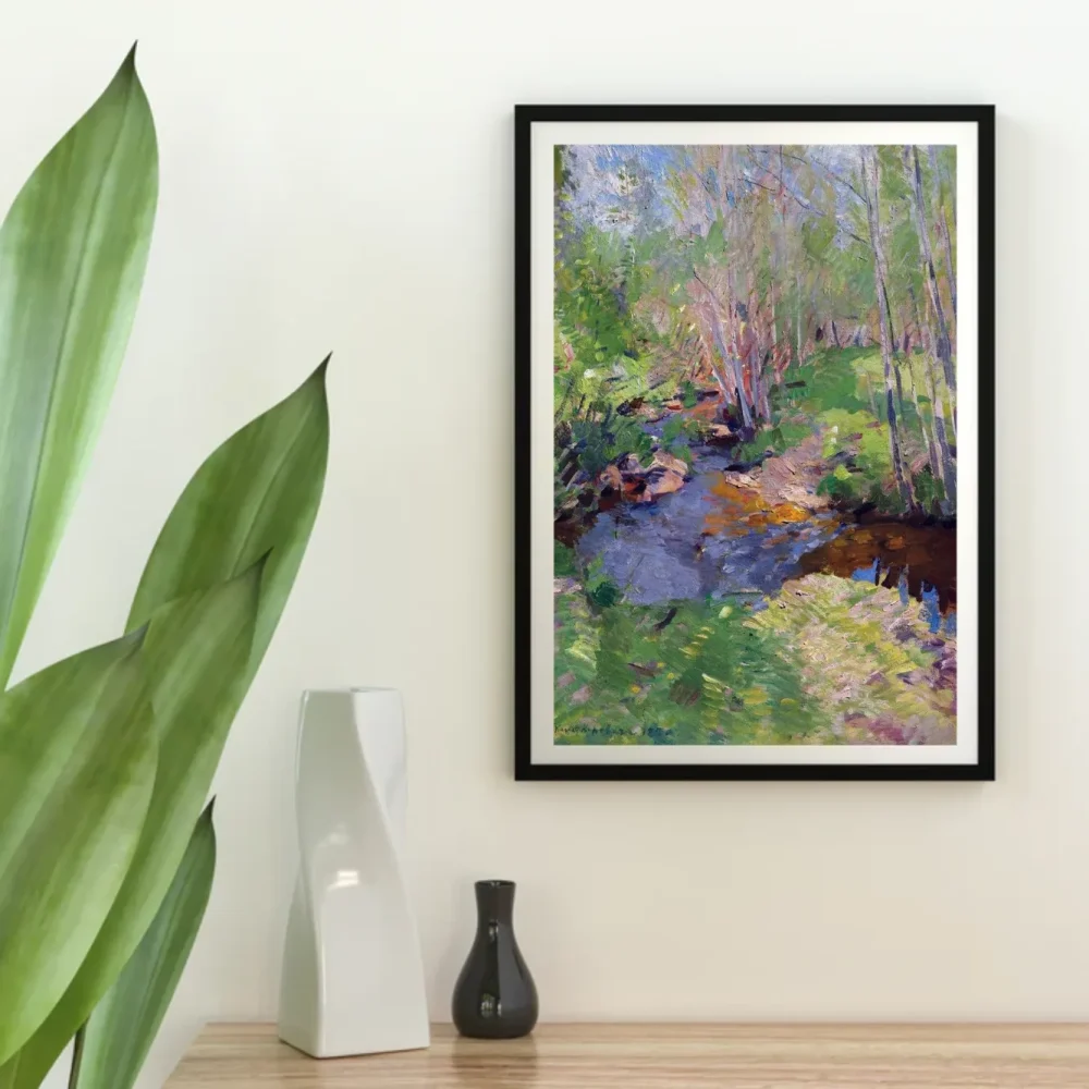 Pintar por números Arroyo en el bosque - Konstantin Korovin – foto 4