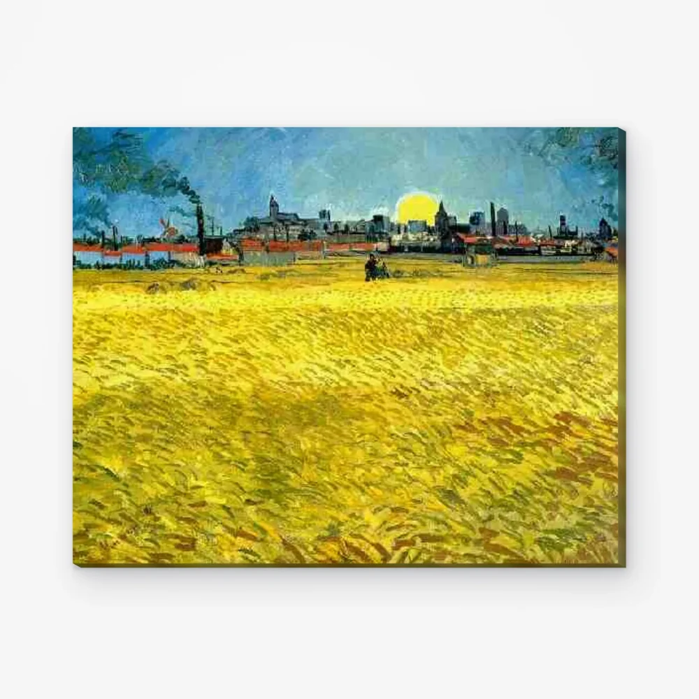 Pintar por Números - Atardecer, campos de trigo cerca de Arles