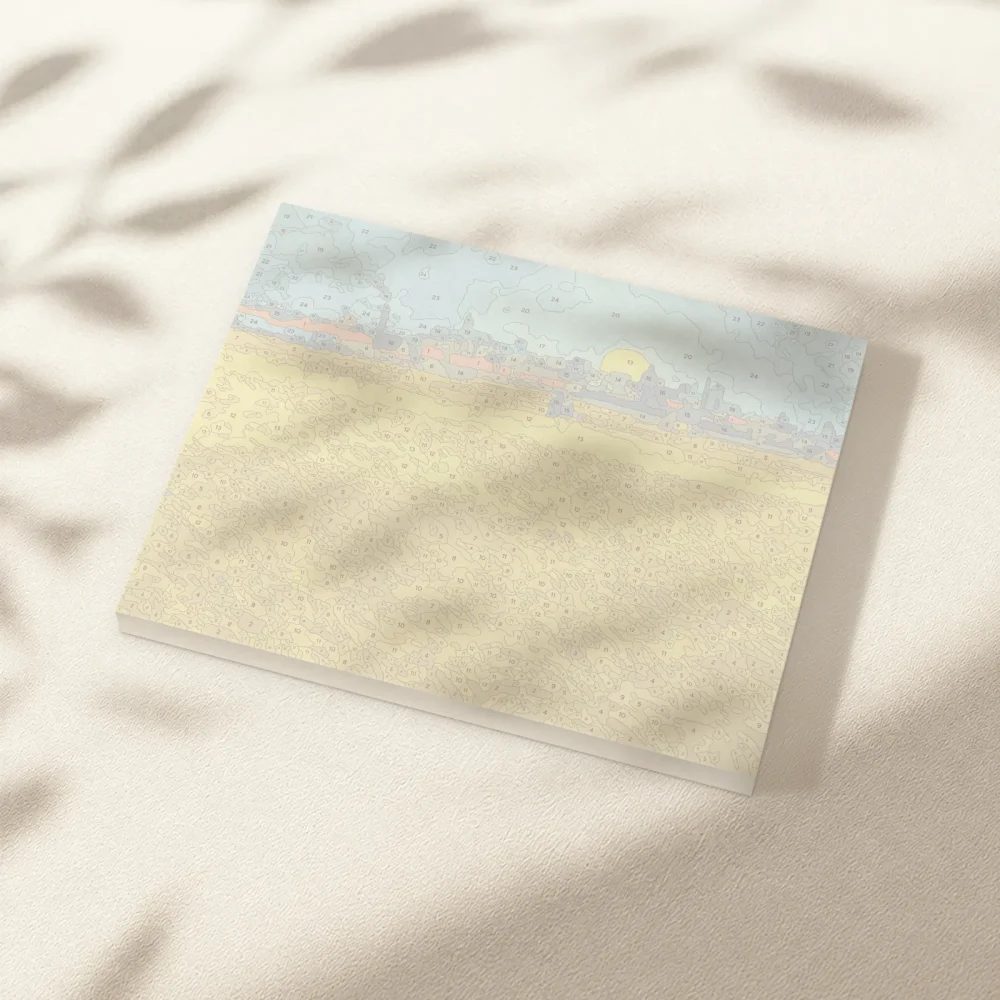 Pintar por Números - Atardecer, campos de trigo cerca de Arles