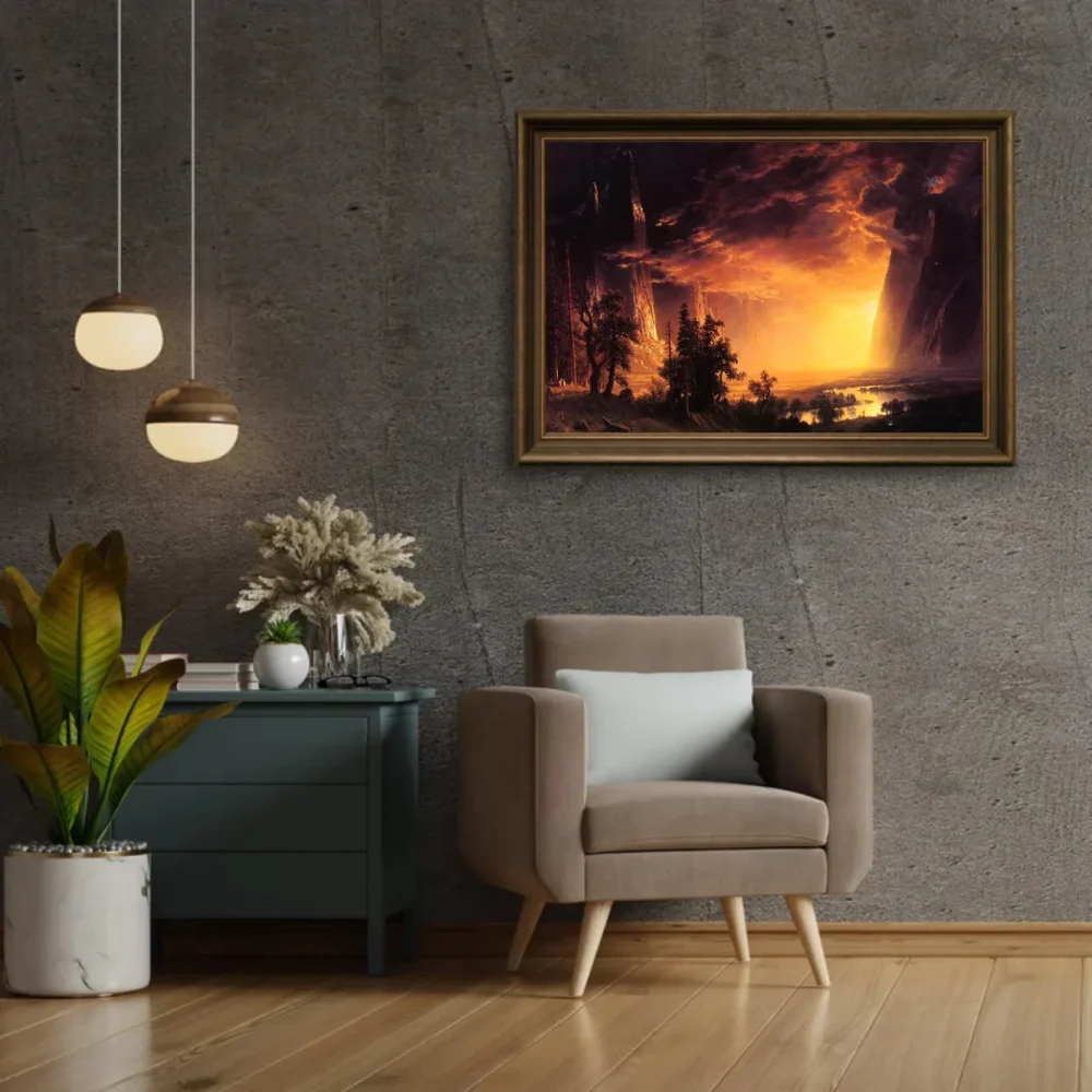 Pintar por números Atardecer en el valle de Yosemite - Albert Bierstadt 2 – foto 2