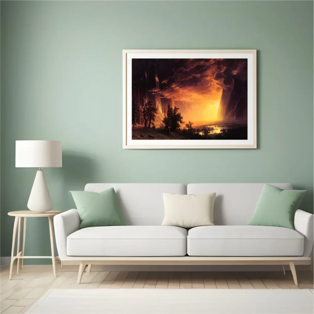 Pintar por números Atardecer en el valle de Yosemite - Albert Bierstadt 2 – foto 4