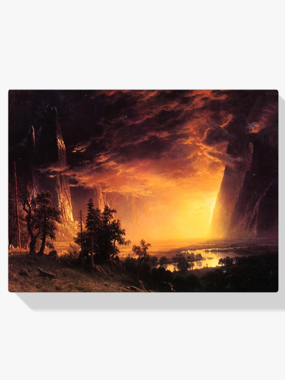 Pintar por números Atardecer en el valle de Yosemite - Albert Bierstadt 2