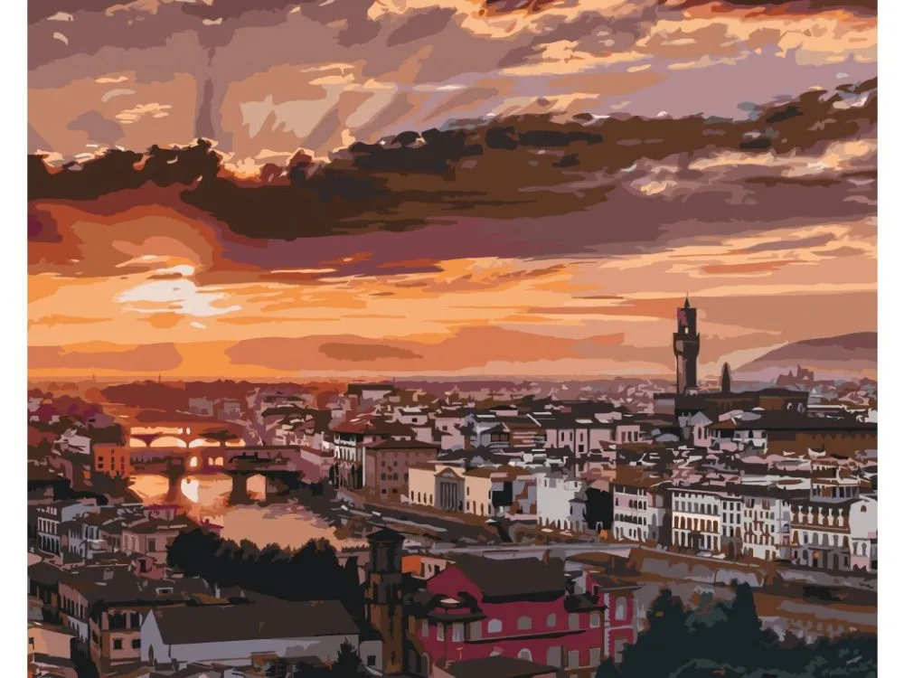 Pintar por números Atardecer en Florencia – foto 2