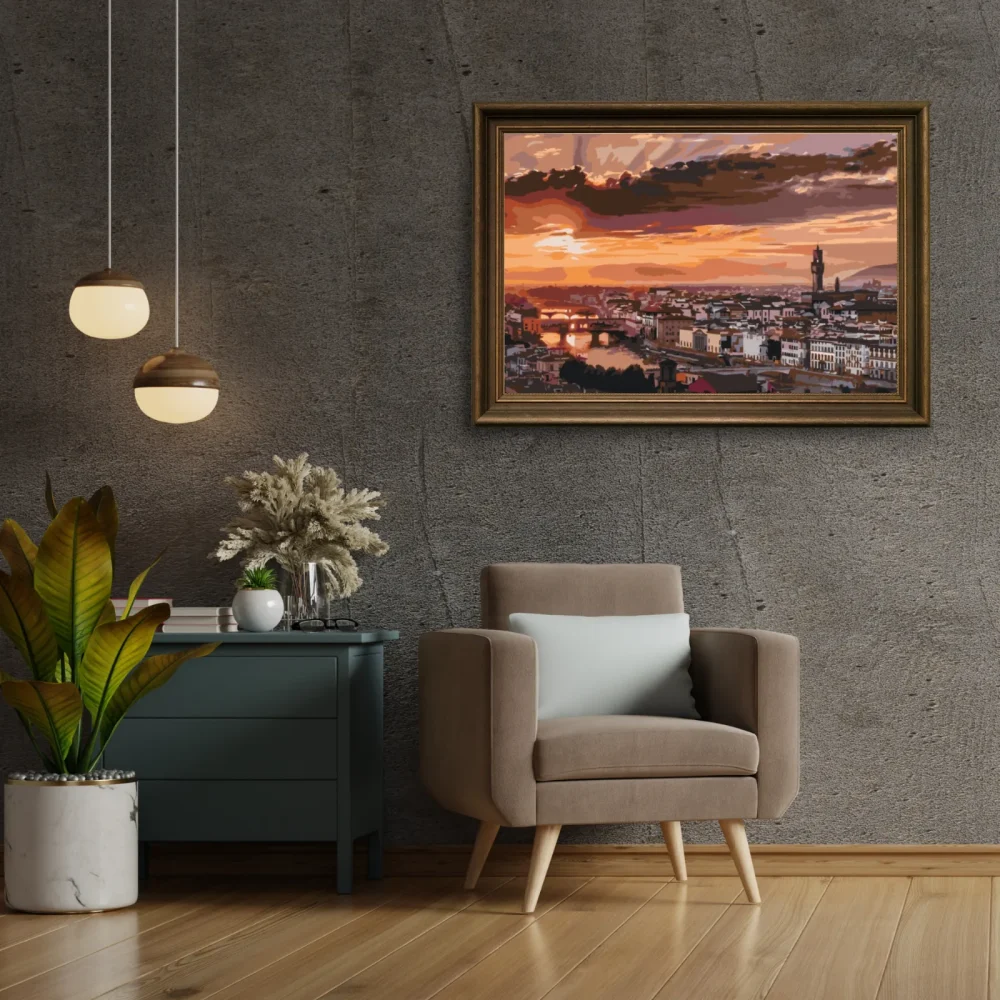 Pintar por números Atardecer en Florencia – foto 3