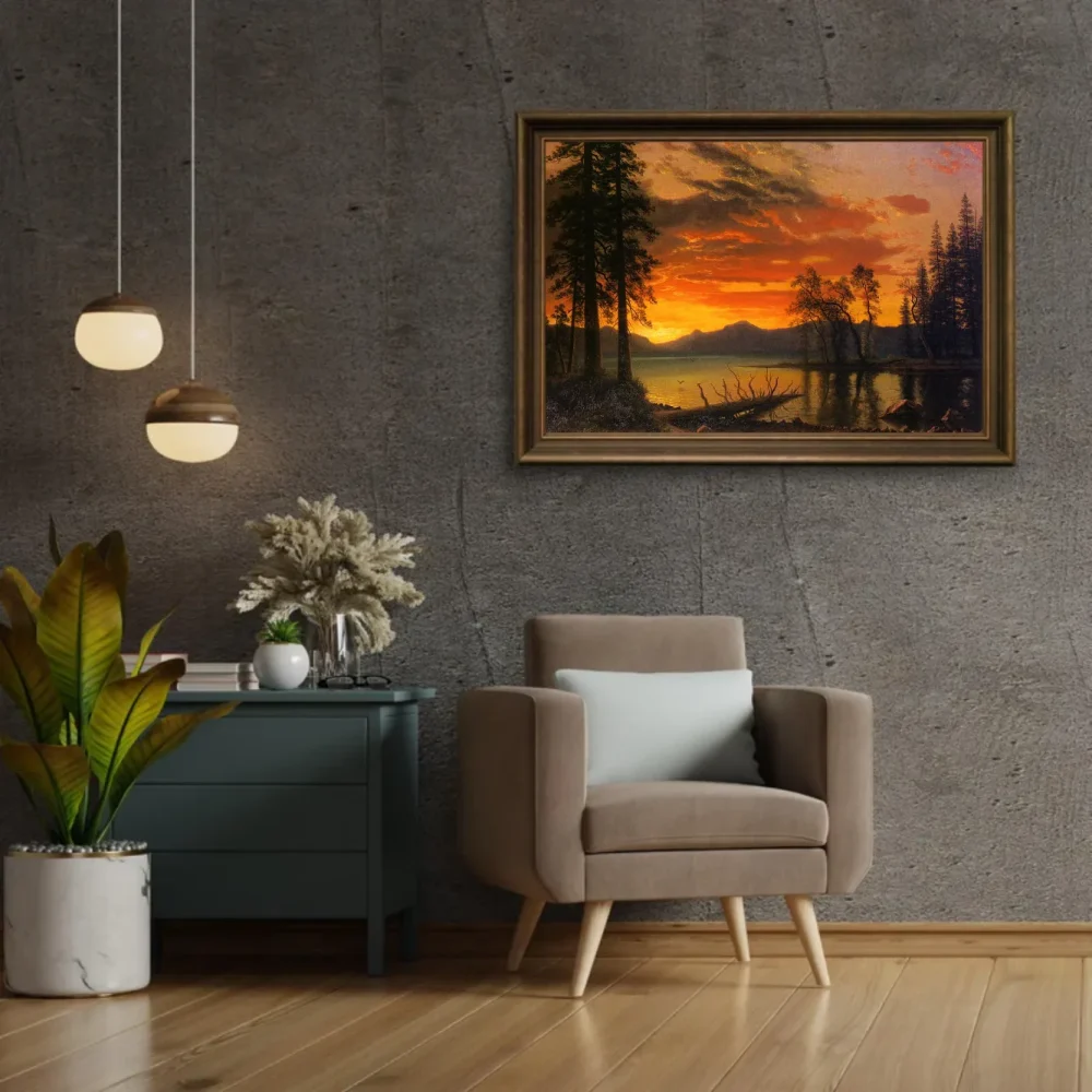 Pintar por números Atardecer sobre el río – foto 2