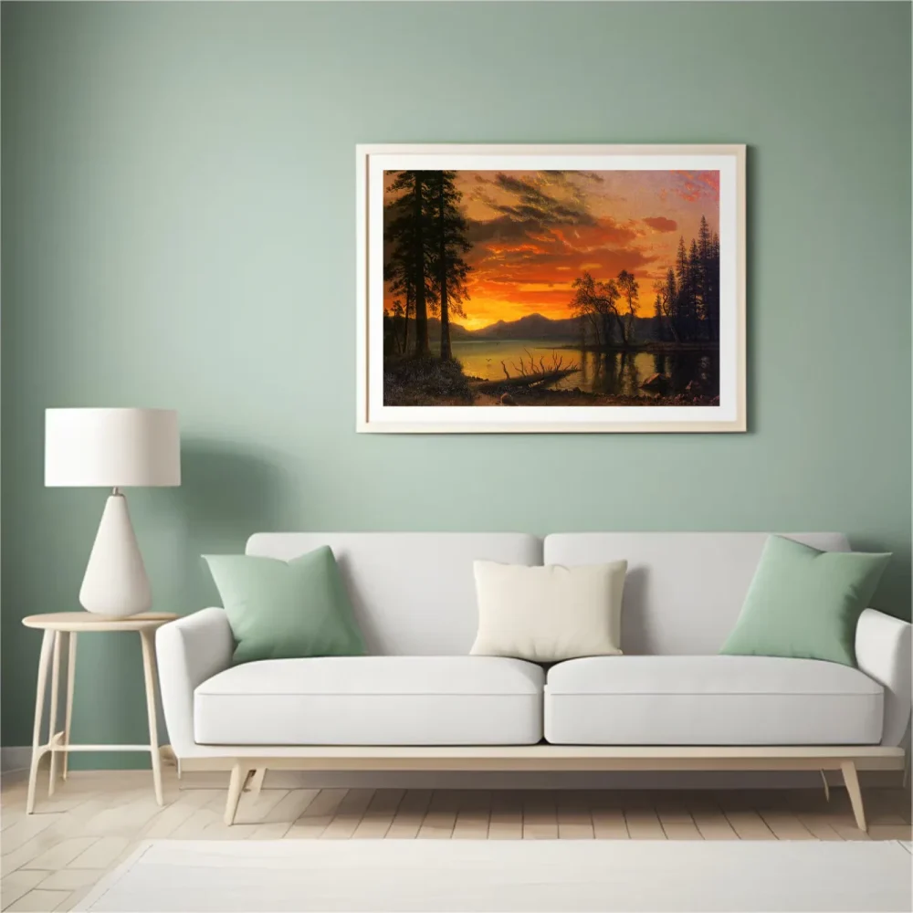 Pintar por números Atardecer sobre el río – foto 4