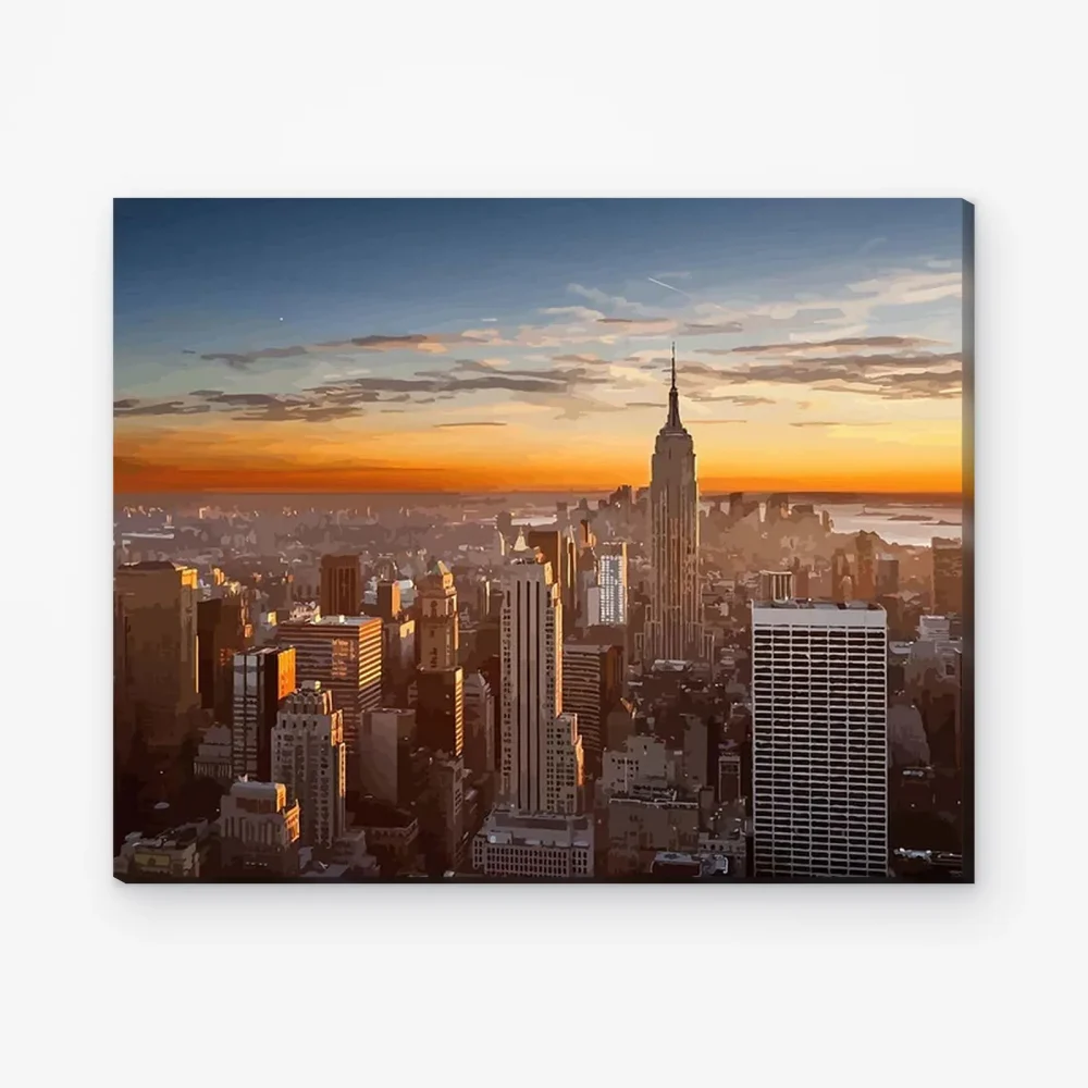 Pintar por Números - Atardecer sobre Manhattan - Nueva York