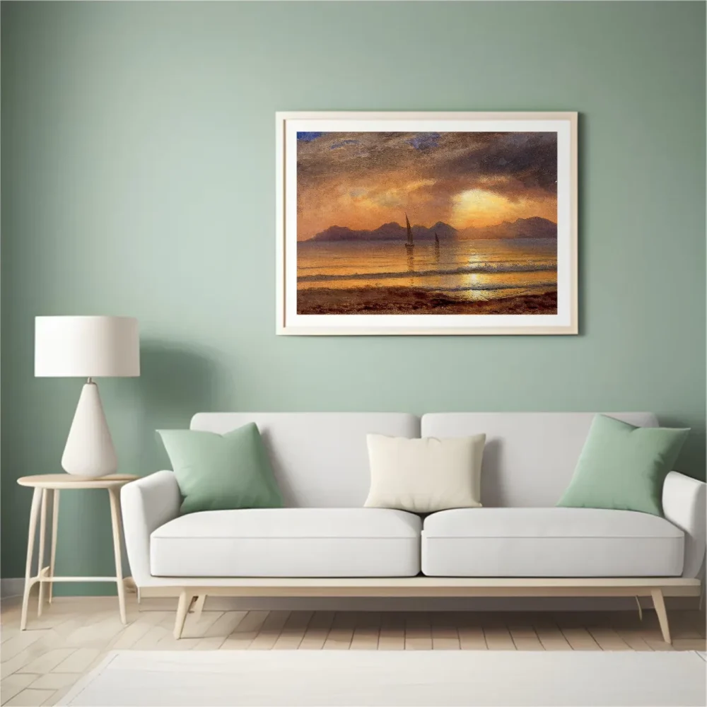 Pintar por números Atardecer sobre un lago de montaña – foto 4