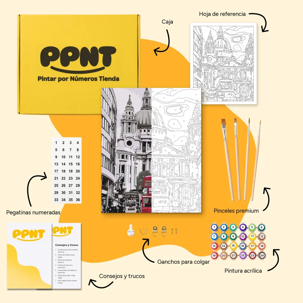 Pintar por Números - Autobús londinense