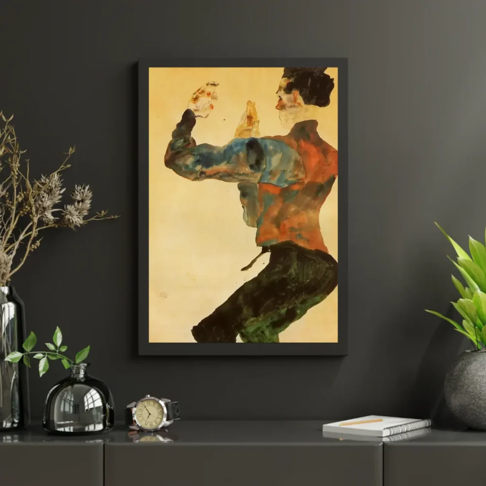 Pintar por números Autorretrato con brazos alzados de espaldas – foto 3