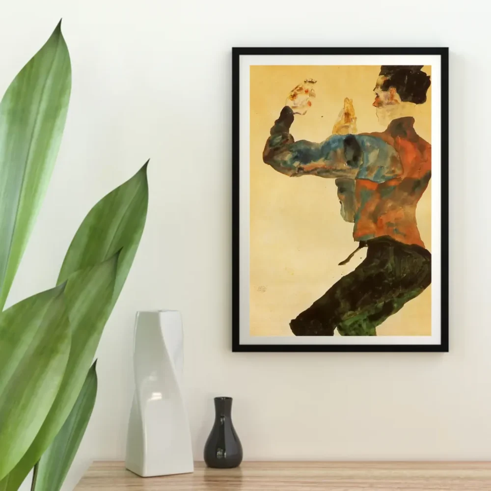 Pintar por números Autorretrato con brazos alzados de espaldas – foto 4