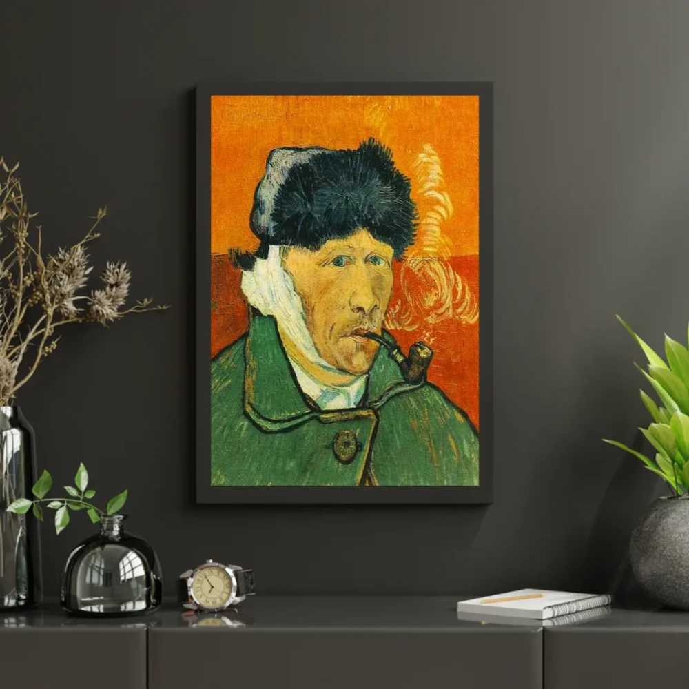 Pintar por números Autorretrato con la oreja vendada y pipa – foto 3