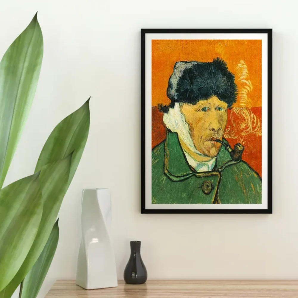 Pintar por números Autorretrato con la oreja vendada y pipa – foto 4