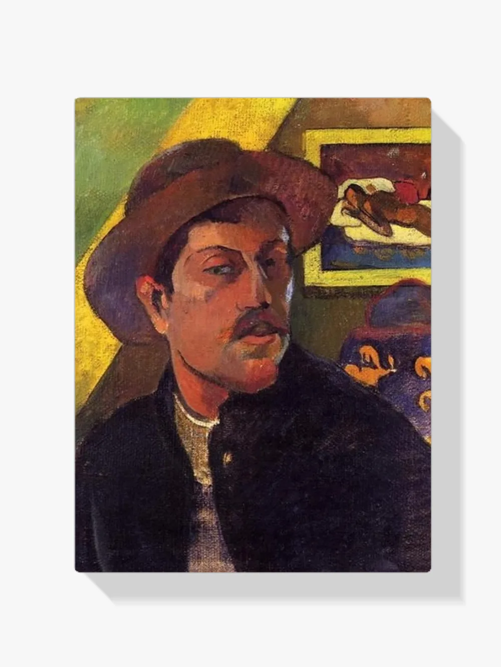 Pintar por números Autorretrato con sombrero - Paul Gauguin