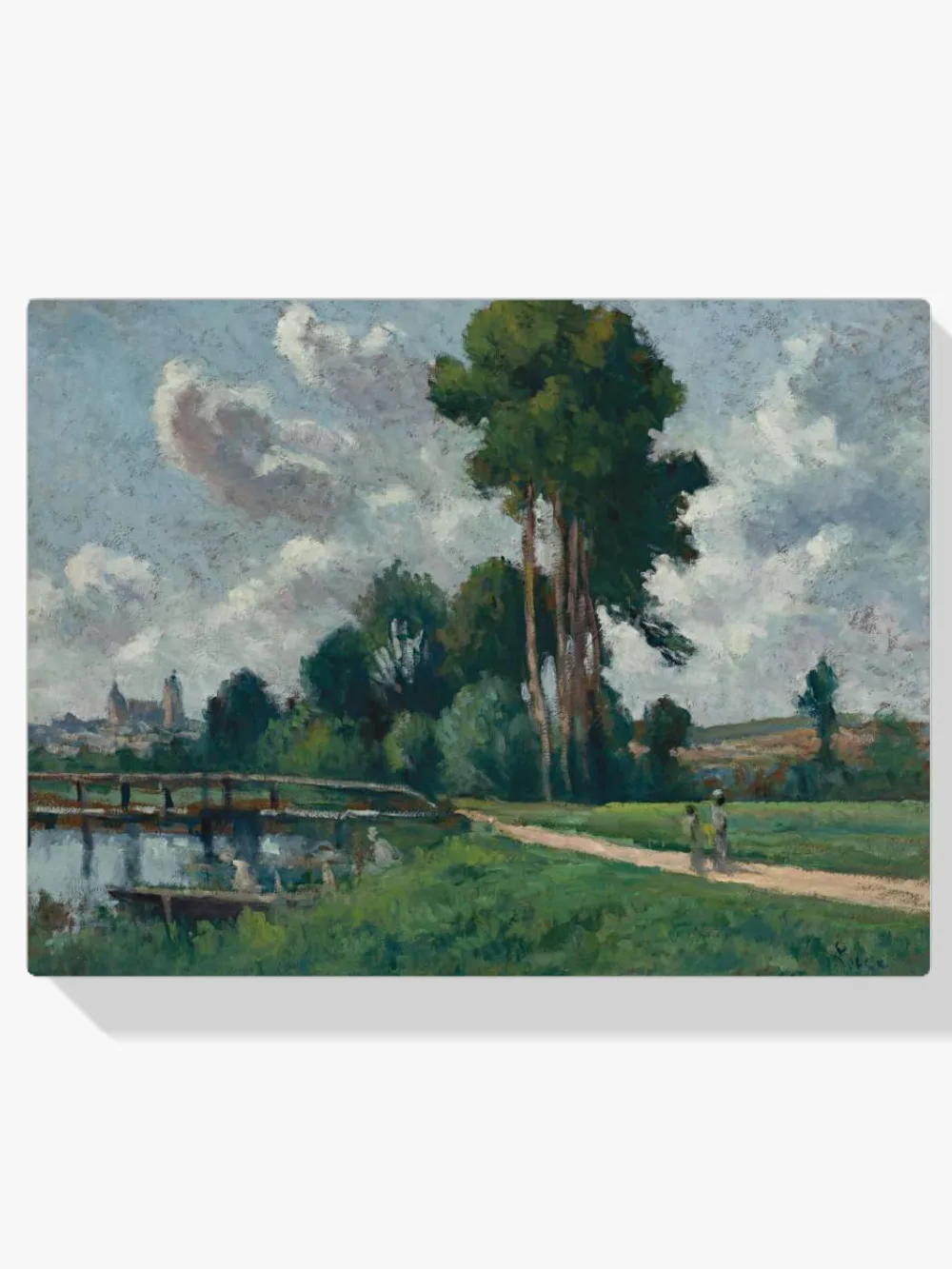 Pintar por números Auxerre, paisaje de ribera