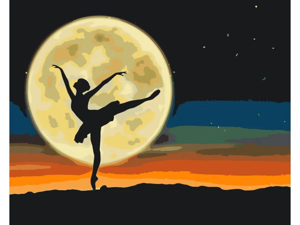 Pintar por números Bailarina con luna llena – foto 2