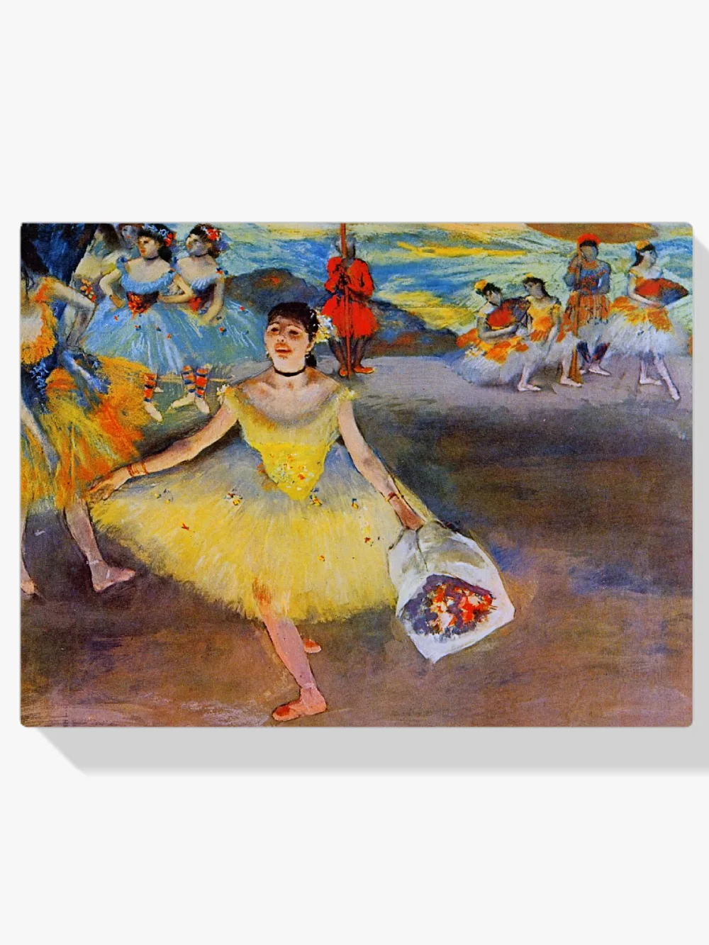 Pintar por números Bailarina con ramo haciendo una reverencia