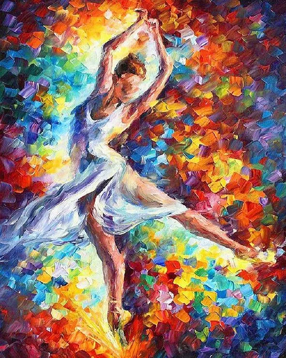 Pintar por números Bailarina de colores – foto 2