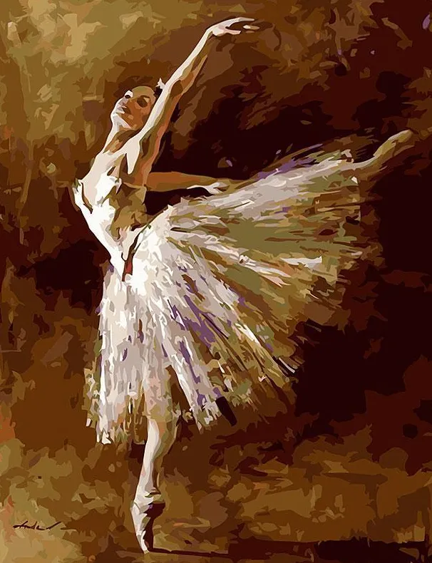 Pintar por números Bailarina en movimiento – foto 2