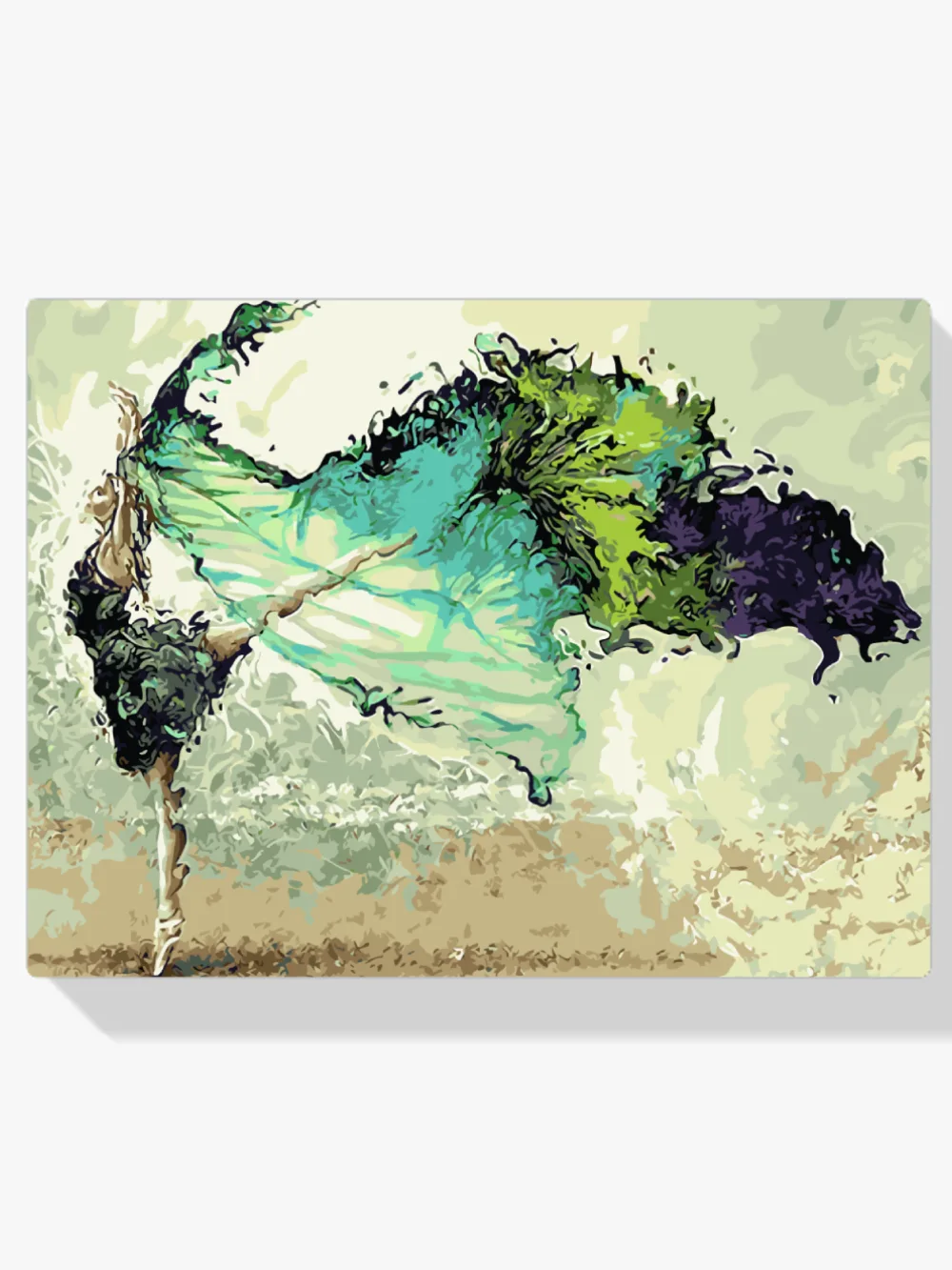 Pintar por números Bailarina verde
