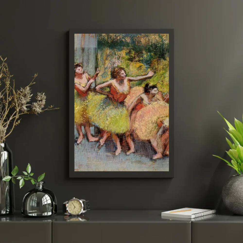 Pintar por números Bailarinas en verde y amarillo – foto 3