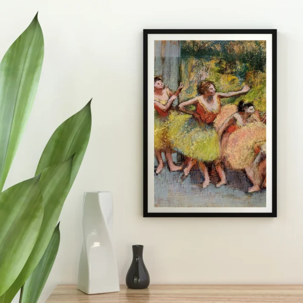 Pintar por números Bailarinas en verde y amarillo – foto 4