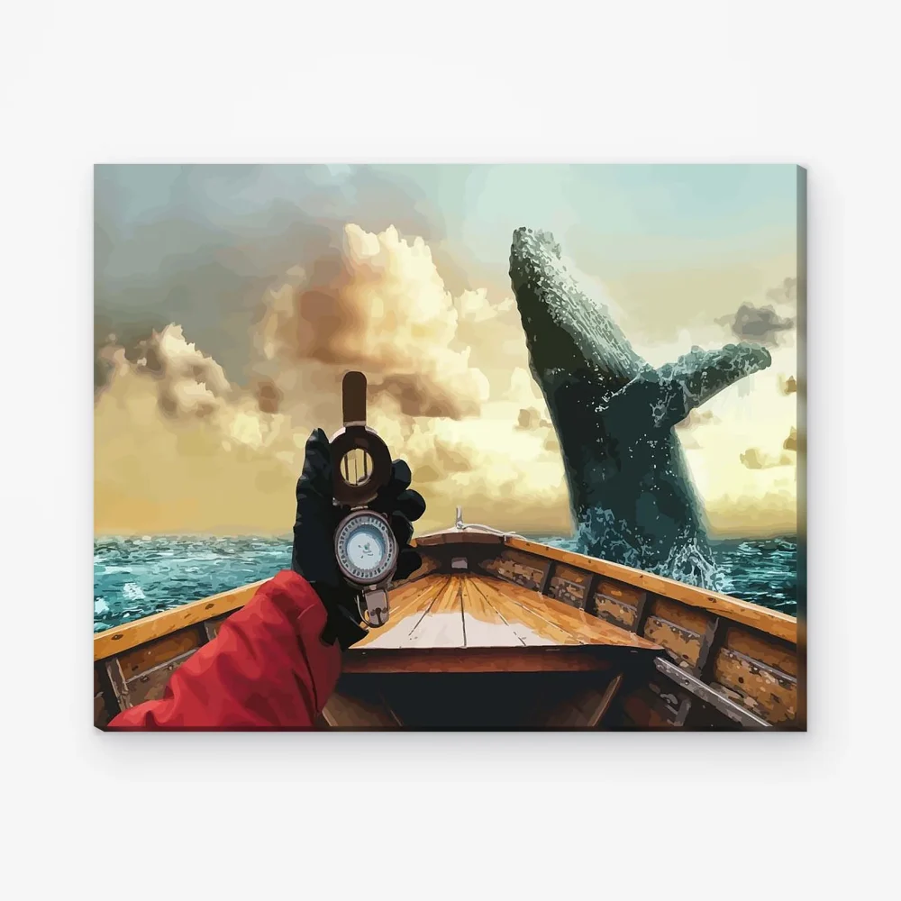 Pintar por Números - Ballena jorobada en pleno salto