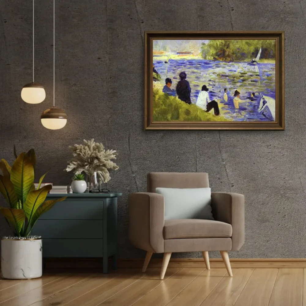 Pintar por números Bañistas, estudio para Bañistas en Asnières – foto 2