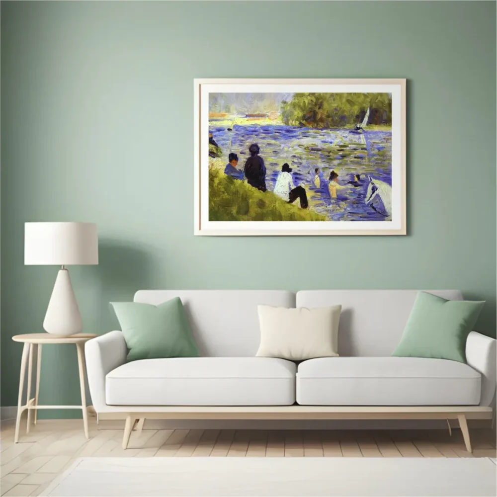 Pintar por números Bañistas, estudio para Bañistas en Asnières – foto 4