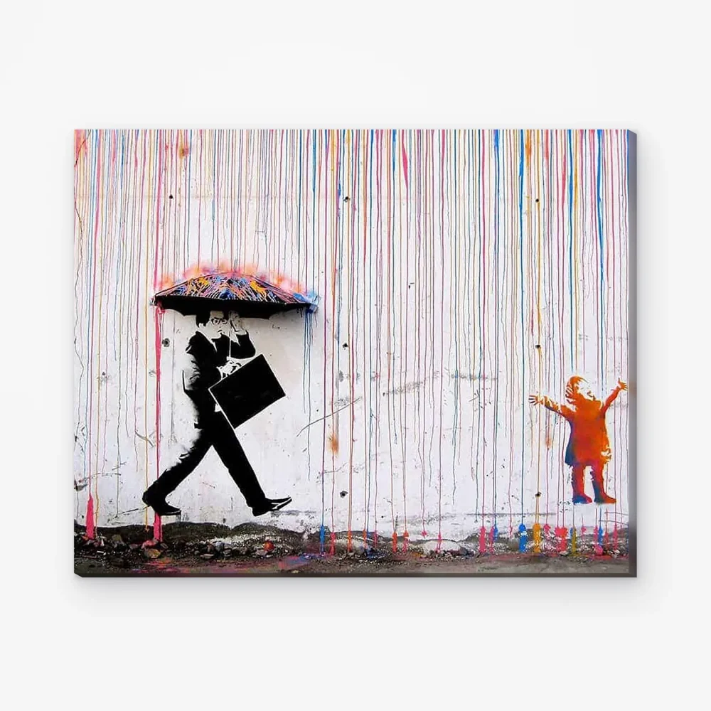 Pintar por Números - Banksy - Lluvia de colores