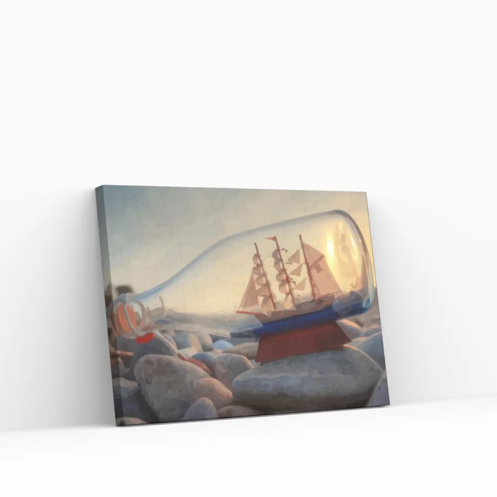 Pintar por números Barco en una botella