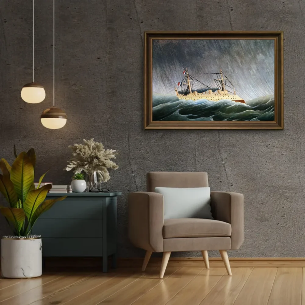Pintar por números Barco en una tormenta - Henri Rousseau – foto 2